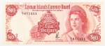 Numismática, Cayman. 10 dólares, P. 7, MBC.