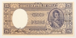 Numismática, Chile. 5 pesos, P. 119, Fe.