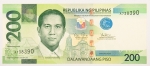 Numismática, Filipinas. 200 pesos, P. 209, Fe.
