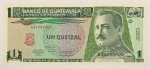 Numismática, Guatemala. 1 Quetzal, P. 73 b, Fe.