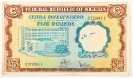 Numismática, Nigéria. 5 Libras, P. 13 A, MBC 