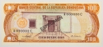 Numismática, República Dominicana. 100 pesos, P. 122 S-1, Fe.