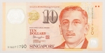 Numismática, Singapura. 10 Dollars, P. 40, Fe.