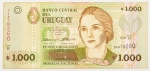 Numismática, Uruguai. 1000 Pesos, P. 91, MBC.