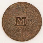 Numismática - Moeda Maranhão - Brasil - 80 Reis - Carimbo `M`