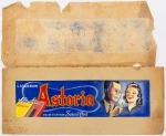 Colecionismo - CIGARROS - Original com pintura em tinta guache de propaganda dos cigarros Astoria da Souza Cruz - 25 x7 cm