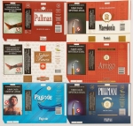 Colecionismo - CIGARROS - 6 Maços de cigarros novos sem ser usados - Pagode / Super Finos / Pullman Vermelho e Azul / Pagode / Amigo - Extinta fábrica de Cigarros Cibrasa