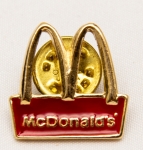 Colecionismo - Pin McDonald´s - Golden Archer - `M` Dourado e McDonald´s em Vermelho