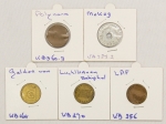 Numismática. Fichas. 5 peças. 