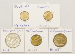 Numismática. Fichas. 5 peças. 