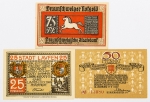 Numismática, Alemanha. NOTGELD. 3 Peças em perfeita condição. Proveniente de Coleção Europeia, não tropicalizada. Oportunidade.