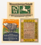 Numismática, Alemanha. NOTGELD. 3 Peças em perfeita condição. Proveniente de Coleção Europeia, não tropicalizada. Oportunidade.
