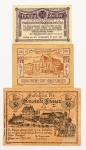 Numismática, Áustria. NOTGELD. 3 Peças. Aconselhamos análise apurada. Não descartamos a possibilidade de peças raras. Foram agrupadas aleatoriamente.