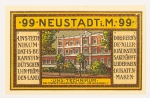 Numismática, Alemanha. NEUSTADT STADT. 99 Pfennig. 1921-21. Rara.