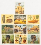 Africa Alemã. Figurinha Centenárias de Colônia Alemã Raríssima. Costumes. Hábitos. Paisagens. Animais. Tipos etc. 10 (dez) peças. Brindes de cigarros.