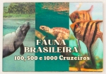 Numismática, Brasil. Cartela Fauna Brasileira. 100, 500 e 1000 Cruzeiros.