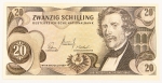 Numismática, Áustria. 20 Schilling 1967.