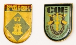 Militaria, Brasil. Distintivos de bolso em metal e esmaltes 45x32 mm. 2 Peças.