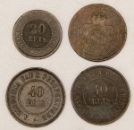 Numismática, Brasil. 4 Peças.
