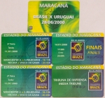 Ingressos de Futebol Anos 2000. 5 peças.