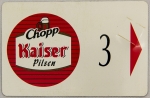 Cartão de Chopp. 3 doses. Raríssimo.