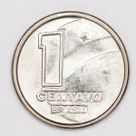 Numismática, Brasil. 1 centavo 1990. Escassa. Flor de Cunho.