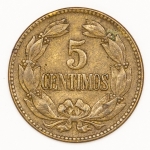 Numismática, Venezuela. 5 centimos 1944. Soberba. Flor de Cunho.