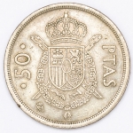 Numismática, Espanha. 50 pesetas 1982.