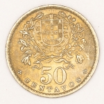 Numismática, Portugal. 50 centavos 1951. Flor de Cunho.