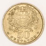Numismática, Portugal. 50 centavos 1964. Flor de Cunho.
