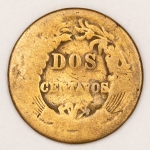 Numismática, Peru. 2 centavos 1878.