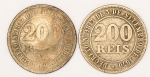 Numismática, Brasil. 200 réis. 1871 - 1889.