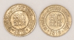 Numismática, Brasil. 50 réis. 1918 - 1919.