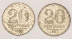 Numismática, Brasil. 20 centavos 1957-1958.