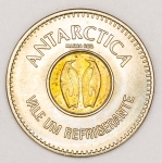 Numismática, Ficha Antártica. Vale refrigerante. Flor de Cunho.