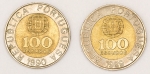 Numismática, Portugal. 100 escudos 1989-1990. Bonitas.