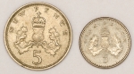 Numismática. 5 new pence 1970 - 1991. Perfeitas.