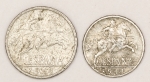 Numismática, Espanha. 5 e 10 cents 1941.