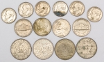 Numismática, EUA. Lote com 14 moedas americanas sortidas. 