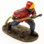 Boneco de Chumbo representando Bombeiro de Portugal. 2003.