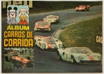 Colecionismo. Álbum de figurinhas Carros de corrida, suplemento da revista Mickey 202, 1969, completo.