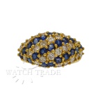 LINDO ANEL DE DIAMANTES E SAFIRA EM OURO AMARELO 18K (.0.750). PEDRAS: 24 DIAMANTES NATURAIS, LAPIDAÇÃO BRILHANTE, DE 6 PONTOS CADA (0.06 QUILATE CADA), TOTALIZANDO 1.44 QUILATE EM DIAMANTES; 21 SAFIRAS NATURAIS DE 2.2mm CADA. PESO TOTAL: 6.6g, ARO 16. GARANTIA DE AUTENTICIDADE. PAGAMENTO PODE SER FEITO EM ATÉ 12X NOS CARTÕES DE CRÉDITO COM CUSTO OPERACIONAL DE 13% DO VALOR TOTAL DA ARREMATAÇÃO. OS LANCES SÃO IRREVOGÁVEIS E IRRETRATÁVEIS. RETIRE SUAS DÚVIDAS ENTRANDO EM CONTATO PELO NOSSO WHATSAPP (51) 98118-7815.