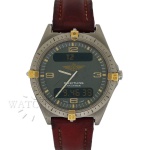 RELÓGIO BREITLING AEROSPACE REF. F56059. CAIXA EM TITÂNIO ASSINADA BREITLING. MEDE 40mm. VIDRO EM CRISTAL DE SAFIRA. COROA EM AÇO INOXIDÁVEL, ASSINADA BREITLING. MÁQUINA QUARTZ BREITLING CAL. B56. PULSEIRA EM COURO, ASSINADA BREITLING. FECHO EM AÇO INOXIDÁVEL, ASSINADO BREITLING. RELÓGIO FUNCIONANDO, MAS NÃO REVISADO. GARANTIA DE AUTENTICIDADE. PAGAMENTO PODE SER FEITO EM ATÉ 12X NOS CARTÕES DE CRÉDITO COM CUSTO OPERACIONAL DE 13% DO VALOR TOTAL DA ARREMATAÇÃO. OS LANCES SÃO IRREVOGÁVEIS E IRRETRATÁVEIS. RETIRE SUAS DÚVIDAS ENTRANDO EM CONTATO PELO NOSSO WHATSAPP (51) 98118-7815.