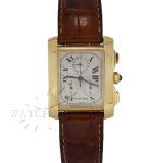 RELÓGIO CARTIER TANK FRANÇAISE CRONÓGRAFO EM OURO 18K (0.750). REF. 1830. CAIXA EM OURO AMARELO 18K MACIÇO (0.750), ASSINADA CARTIER. MEDE 36x28mm. VIDRO EM CRISTAL DE SAFIRA. COROA EM OURO 18K (0.750) E ESPINELO AZUL. MÁQUINA QUARTZ CARTIER CALIBRE 212P. PULSEIRA EM COURO, ASSINADA CARTIER. FIVELA EM OURO 18K (0.750) MACIÇO, ASSINADA CARTIER.  MANUAL DE GARANTIA / CERTIFICADO DE AUTENTICIDADE CARTIER. RELÓGIO FUNCIONANDO, MAS NÃO REVISADO. GARANTIA DE AUTENTICIDADE. PAGAMENTO PODE SER FEITO EM ATÉ 12X NOS CARTÕES DE CRÉDITO COM CUSTO OPERACIONAL DE 13% DO VALOR TOTAL DA ARREMATAÇÃO. OS LANCES SÃO IRREVOGÁVEIS E IRRETRATÁVEIS. RETIRE SUAS DÚVIDAS ENTRANDO EM CONTATO PELO NOSSO WHATSAPP (51) 98118-7815.