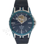 RELÓGIO EDOX GRAND OCEAN OPEN HEART AUTOMÁTICO. REF. 85008 357B. CAIXA EM AÇO INOXIDÁVEL, COM ACABAMENTO EM PVD AZULADO,  JANELA EM CRISTAL DE SAFIRA, ASSINADA EDOX. MEDE 41mm. VIDRO EM CRISTAL DE SAFIRA. COROA EM AÇO INOXIDÁVEL, ASSINADA EDOX. MÁQUINA AUTOMÁTICA EDOX CAL. 85. PULSEIRA EM COURO. FECHO TIPO DEPLOYANT, EM AÇO INOXIDÁVEL, ASSINADO EDOX.   RELÓGIO FUNCIONANDO, MAS NÃO REVISADO. GARANTIA DE AUTENTICIDADE. PAGAMENTO PODE SER FEITO EM ATÉ 12X NOS CARTÕES DE CRÉDITO COM CUSTO OPERACIONAL DE 13% DO VALOR TOTAL DA ARREMATAÇÃO. OS LANCES SÃO IRREVOGÁVEIS E IRRETRATÁVEIS. RETIRE SUAS DÚVIDAS ENTRANDO EM CONTATO PELO NOSSO WHATSAPP (51) 98118-7815.