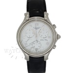 RELÓGIO LONGINES GOLDEN WING CRONÓGRAFO. REF. L3.610.4. CAIXA EM AÇO INOXIDÁVEL, ASSINADA LONGINES. MEDE 38mm. VIDRO EM CRISTAL DE SAFIRA. MÁQUINA QUARTZ LONGINES. PULSEIRA EM COURO DE AVESTRUZ, ASSINADA LONGINES. FECHO EM AÇO INOXIDÁVEL, ASSINADO LONGINES. RELÓGIO FUNCIONANDO, PORÉM NÃO REVISADO. GARANTIA DE AUTENTICIDADE. PAGAMENTO PODE SER FEITO EM ATÉ 12X NOS CARTÕES DE CRÉDITO COM CUSTO OPERACIONAL DE 13% DO VALOR TOTAL DA ARREMATAÇÃO. OS LANCES SÃO IRREVOGÁVEIS E IRRETRATÁVEIS. RETIRE SUAS DÚVIDAS ENTRANDO EM CONTATO PELO NOSSO WHATSAPP (51) 98118-7815.