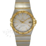 RELÓGIO OMEGA CONSTELLATION DOUBLE EAGLE AÇO E OURO 18K (0.750). REF. 123.20.35.60.02.002. CAIXA EM AÇO INOXIDÁVEL COM ARO E APLIQUES EM OURO 18K (0.750) MACIÇO. MEDE 35mm. VIDRO EM CRISTAL DE SAFIRA. COROA EM AÇO INOXIDÁVEL, FOLHADA A OURO. MÁQUINA QUARTZ OMEGA CALIBRE 1532. PULSEIRA EM AÇO INOXIDÁVEL COM BARRETES EM OURO AMARELO 18K (0.750) MACIÇO. RELÓGIO FUNCIONANDO, MAS NÃO REVISADO. GARANTIA DE AUTENTICIDADE. PAGAMENTO PODE SER FEITO EM ATÉ 12X NOS CARTÕES DE CRÉDITO COM CUSTO OPERACIONAL DE 13% DO VALOR TOTAL DA ARREMATAÇÃO. OS LANCES SÃO IRREVOGÁVEIS E IRRETRATÁVEIS. RETIRE SUAS DÚVIDAS ENTRANDO EM CONTATO PELO NOSSO WHATSAPP (51) 98118-7815.