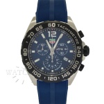 RELÓGIO TAG HEUER FÓRMULA 1 CRONÓGRAFO **2025 - NOVO, SEM USO** REF. CAZ101AV.FT8077. CAIXA EM AÇO INOXIDÁVEL, ASSINADA TAG HEUER. MEDE 43mm. VIDRO EM CRISTAL DE SAFIRA. COROA EM AÇO INOXIDÁVEL, COM ACABAMENTO EM PVD NEGRO, ASSINADA TAG HEUER. MÁQUINA QUARTZ TAG HEUER. PULSEIRA EM BORRACHA, NA COR AZUL, ASSINADA TAG HEUER. FECHO EM AÇO INOXIDÁVEL, ASSINADO TAG HEUER. RELÓGIO NOVO, SEM USO, ACOMPANHA ESTOJO E DOCUMENTOS TAG HEUER. GARANTIA ABERTA EM 24/09/25. GARANTIA INTERNACIONAL ATÉ 24/09/2027. GARANTIA DE AUTENTICIDADE. PAGAMENTO PODE SER FEITO EM ATÉ 12X NOS CARTÕES DE CRÉDITO COM CUSTO OPERACIONAL DE 13% DO VALOR TOTAL DA ARREMATAÇÃO. OS LANCES SÃO IRREVOGÁVEIS E IRRETRATÁVEIS. RETIRE SUAS DÚVIDAS ENTRANDO EM CONTATO PELO NOSSO WHATSAPP (51) 98118-7815.
