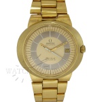 RELÓGIO OMEGA DYNAMIC AUTOMÁTICO. REF. 166.0039. CAIXA EM AÇO INOXIDÁVEL FOLHADA A OURO, ASSINADA OMEGA. MEDE 42x35mm. VIDRO EM ACRÍLICO. COROA EM AÇO INOXIDÁVEL FOLHADO A OURO, ASSINADA OMEGA. MÁQUINA AUTOMÁTICA OMEGA CAL. 565. PULSEIRA EM AÇO INOXIDÁVEL, FOLHADA A OURO.  RELÓGIO FUNCIONANDO, PORÉM NÃO REVISADO. GARANTIA DE AUTENTICIDADE. PAGAMENTO PODE SER FEITO EM ATÉ 12X NOS CARTÕES DE CRÉDITO COM CUSTO OPERACIONAL DE 13% DO VALOR TOTAL DA ARREMATAÇÃO. OS LANCES SÃO IRREVOGÁVEIS E IRRETRATÁVEIS. RETIRE SUAS DÚVIDAS ENTRANDO EM CONTATO PELO NOSSO WHATSAPP (51) 98118-7815.