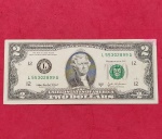Cedula / USA !! Valor de 2 Dollares !! Raridade não produz Mais !! Soberba ,Flor de estampa  !! !! 